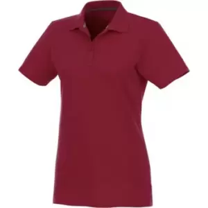 Image of Elevate Womens/Ladies Helios Short Sleeve Polo Shirt (S) (Burgundy)