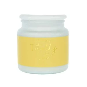 Image of Large Frosted Glass Wax Filled Jar 'Totally Lit' - Mimosa