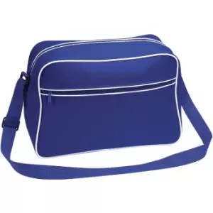 Image of Bagbase - Retro Adjustable Shoulder Bag (18 Litres) (One Size) (Bright Royal/White)