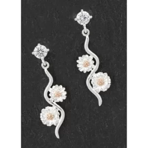 Image of Botanical Two Tone Ripple Gerbera Earrings
