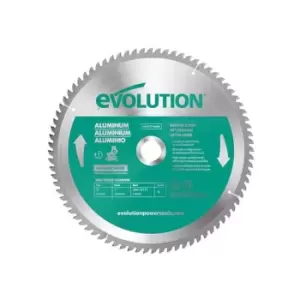 Image of Evolution Aluminium Cutting Mitre Saw Blade 255 x 25.4mm x 80T