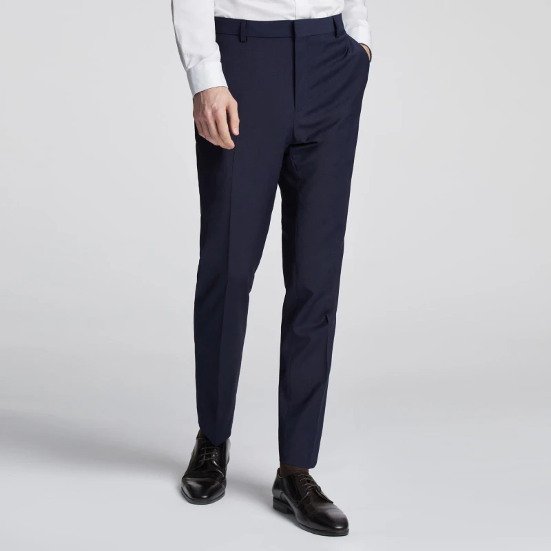 Image of Ted Baker Pilos Slim Fit Navy Panama Suit Trousers Navy male 30W R