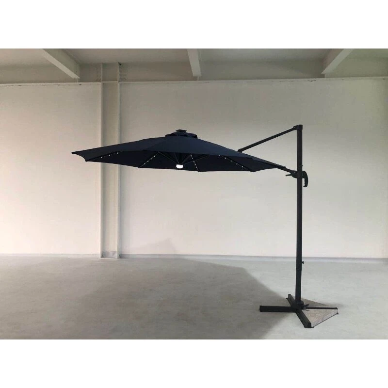 Image of Furniture Maxi Roma 3M Solar LED Cantilever Parasol Dark Blue