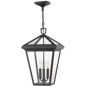 Image of Quintiesse Hinkley Alford Place Outdoor Pendant Ceiling Light Museum Black, IP44