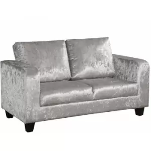 Image of Sofa In A Box Silver Crushed Velvet