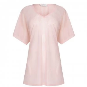 Image of Golddigga Mesh Cover Up T Shirt Ladies - Blush
