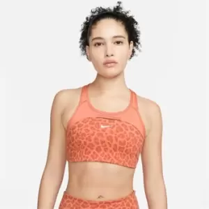 Image of Nike Swoosh AOP Sports Bra Womens - Pink