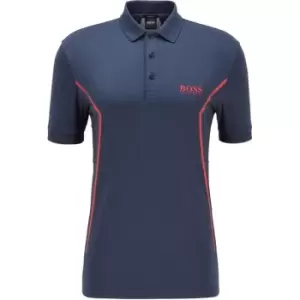 Image of Boss Paddy MK Short Sleeve Polo Shirt Mens - Blue