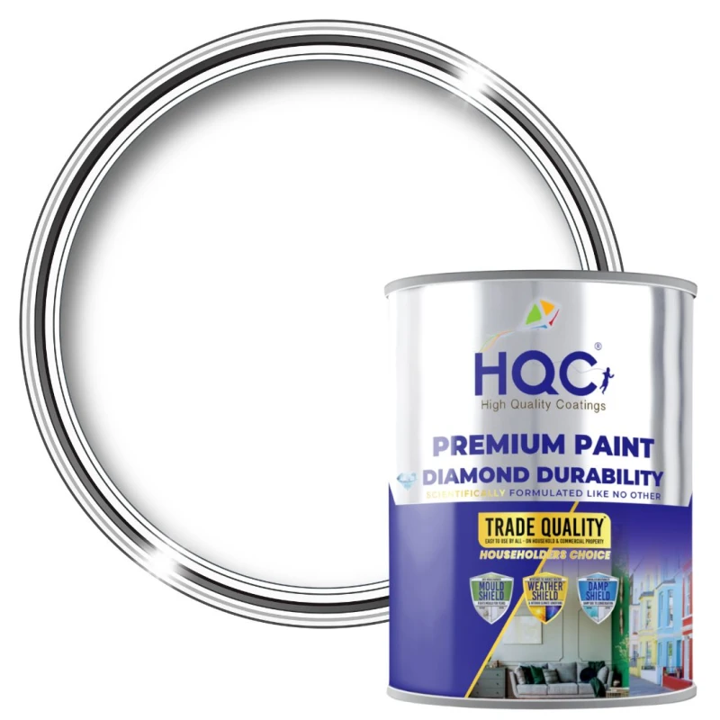 Image of HQC PAINTS Furniture Paint - 5L in Brilliant White Brilliant White Unisex 5L