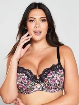 Image of DORINA Dolores Floral T-Shirt Bra - Multi, Size 34F, Women