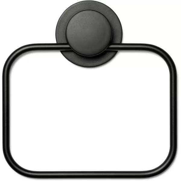 Image of Stick 'n' Lock Towel Holder, Matt Black - Black - Croydex