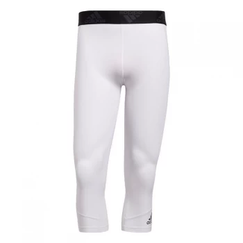 Image of adidas Techfit three quarter Tights Mens - White