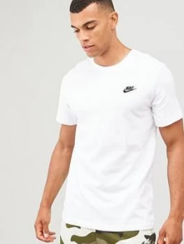 Image of Nike Sportswear Club T-Shirt - White/Black