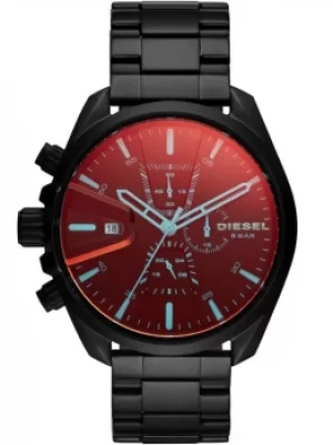 Image of Diesel Ms9 Chrono Iridescent Dial Black Bracelet Watch DZ4489