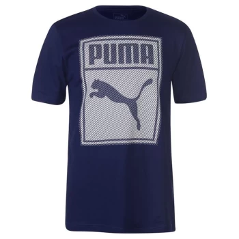 Image of Puma Box QT T Shirt Mens - Blue