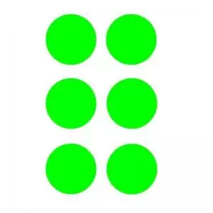 Image of Green Circles Floor Graphic adheres to most smooth clean flat surfaces