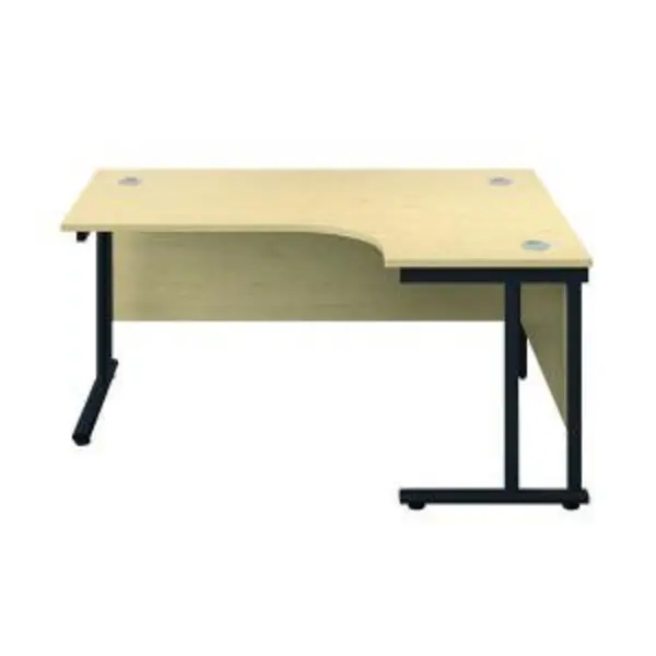 Image of Jemini Radial Right Hand Double Upright Cantilever Desk KF803829