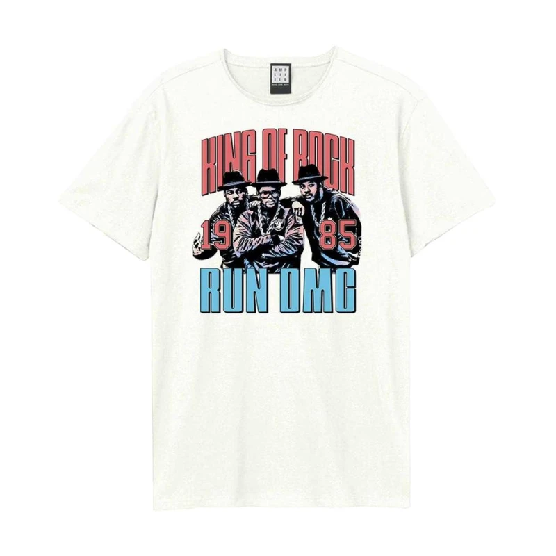 Image of Amplified Mens King Of Rock Run DMC T-Shirt in White Size: XS White Male XS