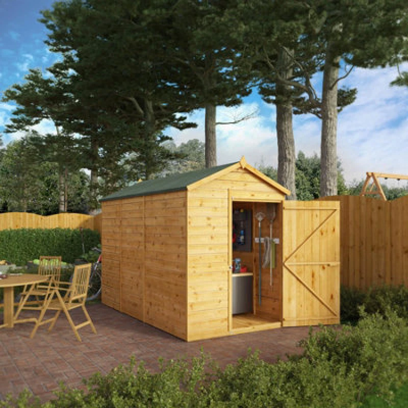 Image of Mercia 10 x 5 Modular Shiplap Apex Windowless Shed, Brown SI-001-003-0177