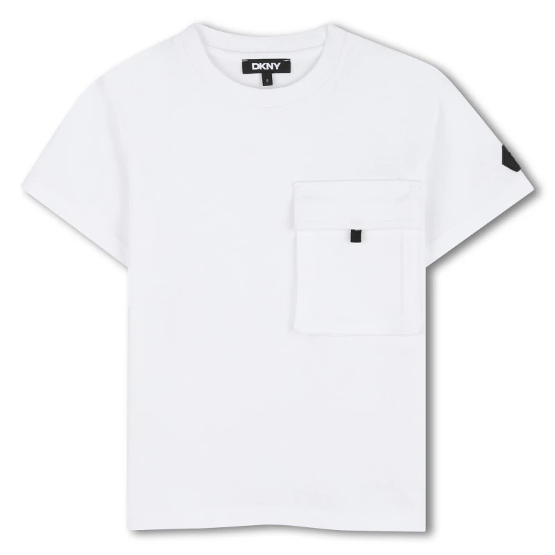 Image of DKNY SS T Shirt Jn63 White unisex 6Y