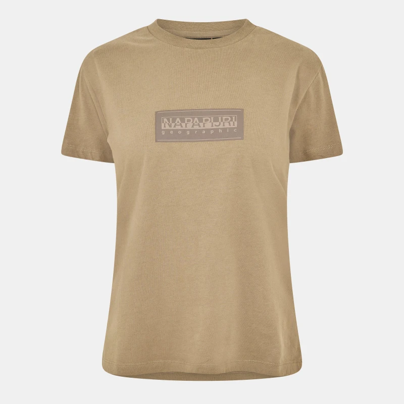 Image of Napapijri Box Logo Short Sleeve T-Shirt Womens Fallen Rock female 10 (S)