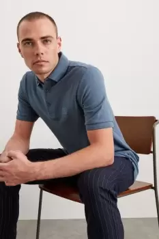 Image of Embroidered Pique Polo Shirt