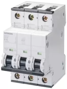 Image of Siemens Sentron 16A MCB Mini Circuit Breaker3P Curve B, Breaking Capacity 10 kA