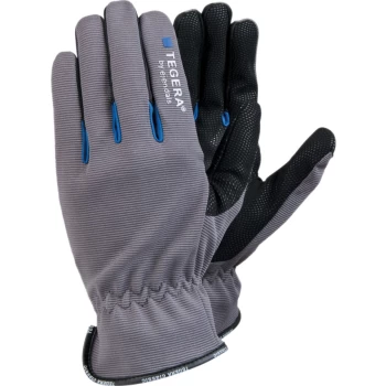 Image of 414 Tegera Palm-side Coated Grey/Black Gloves - Size 9