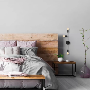 Image of Bedside - 3162 Black Wall Lamp