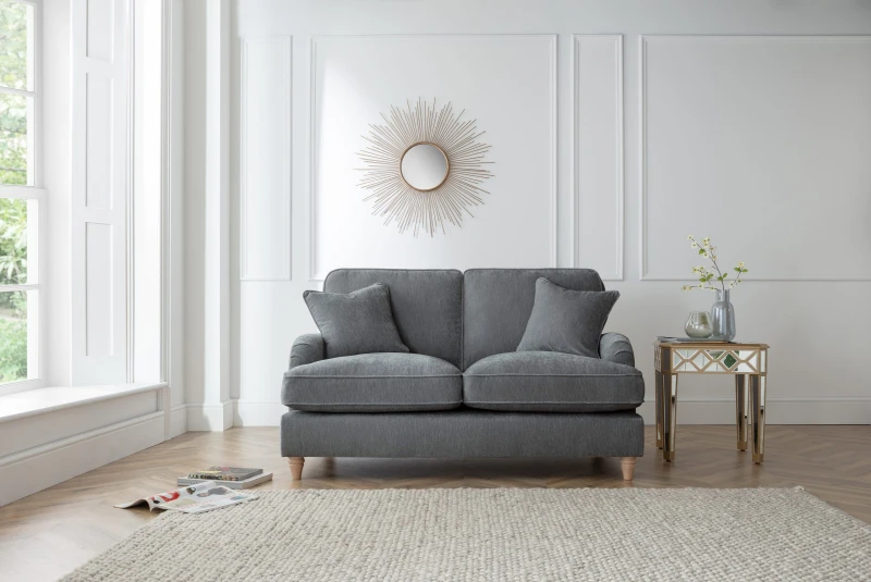 Image of The Great Sofa Company Orla 2 Seater Sofa Manhattan Ice in Charcoal Charcoal Unisex