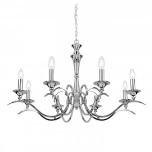 Image of 8 Light Chandelier Chrome Finish, E14