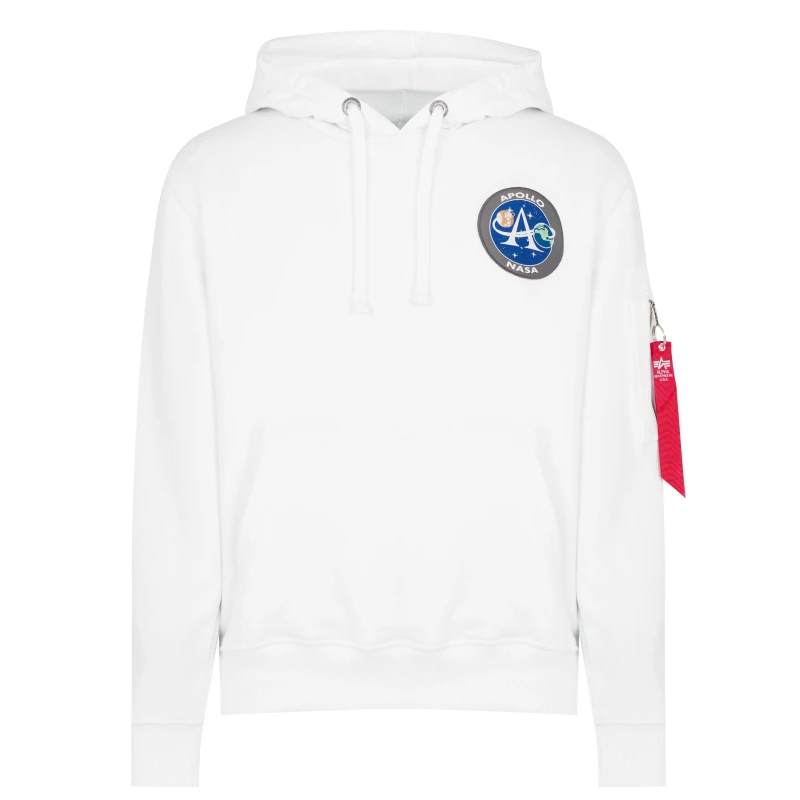 Image of Alpha Industries Apollo Mission Hoodie - White White XS
