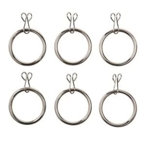 Image of Colours Steel Curtain Ring Dia16mm Pack of 6
