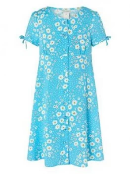 Image of Monsoon Girls Daisy Spot Dress - Blue