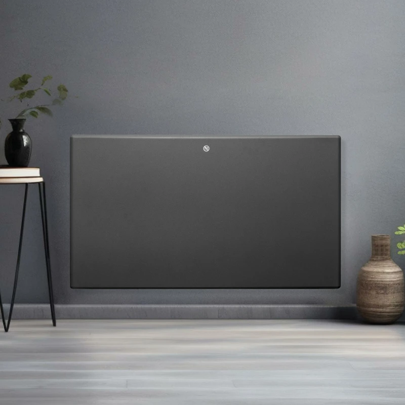 Image of Electric Wall Mounted Panel Heater 1500W Thermostat And Advanced Timer - Grey PS15W