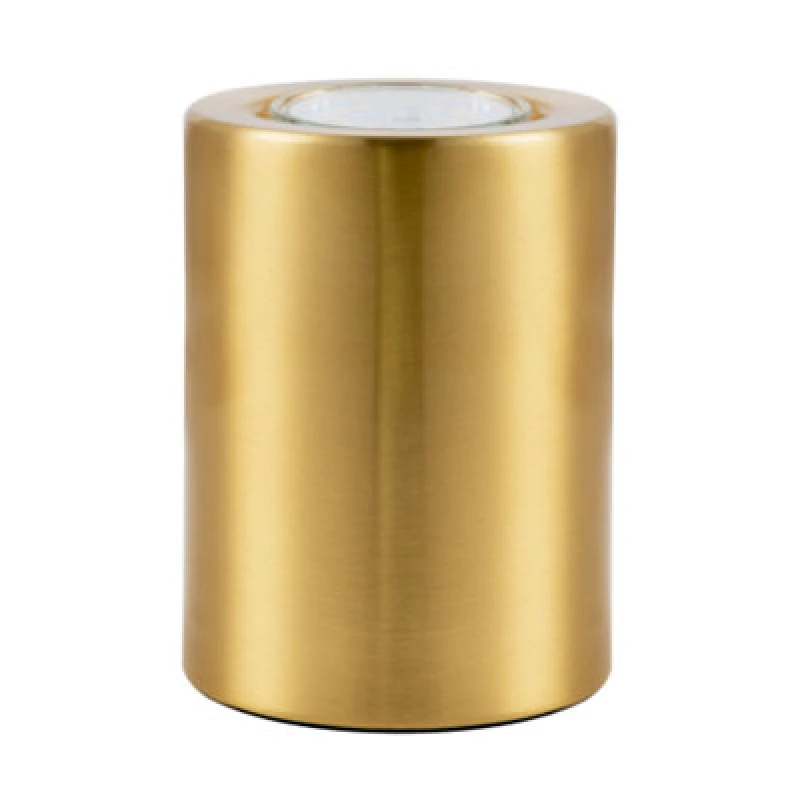 Image of Happy Homewares Small And Contemporary Brushed Gold LED Table/floor Lamp Uplighter