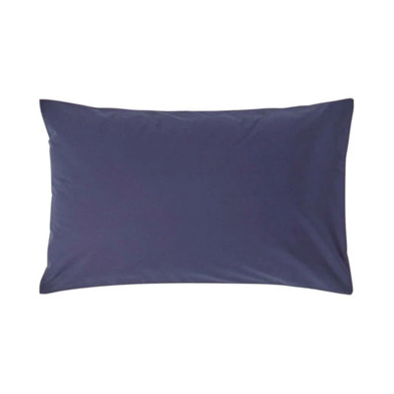 Image of Homescapes Egyptian Cotton Housewife Pillowcase 200 TC , Standard Size Navy