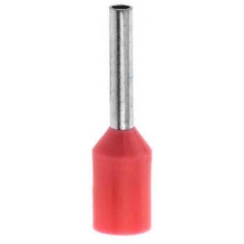 Image of Bootlace Ferrule, Insulated Terminal, Red French Coding 1.0MM X - Hellermanntyton