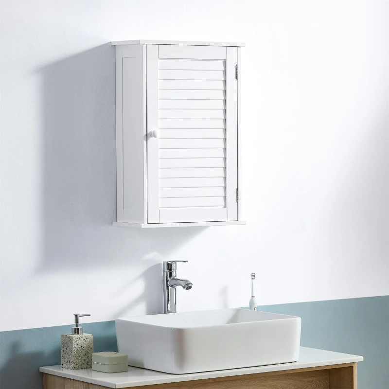 Image of Lassic Bath Vida Liano 1 Door Wall Cabinet White unisex 1 Door