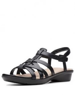 Image of Clarks Loomis Katey Sandals - Black