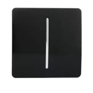 Image of Trendi Switch 1 Gang 3 Way Intermediate Rocker Light Switch in Screwless Black