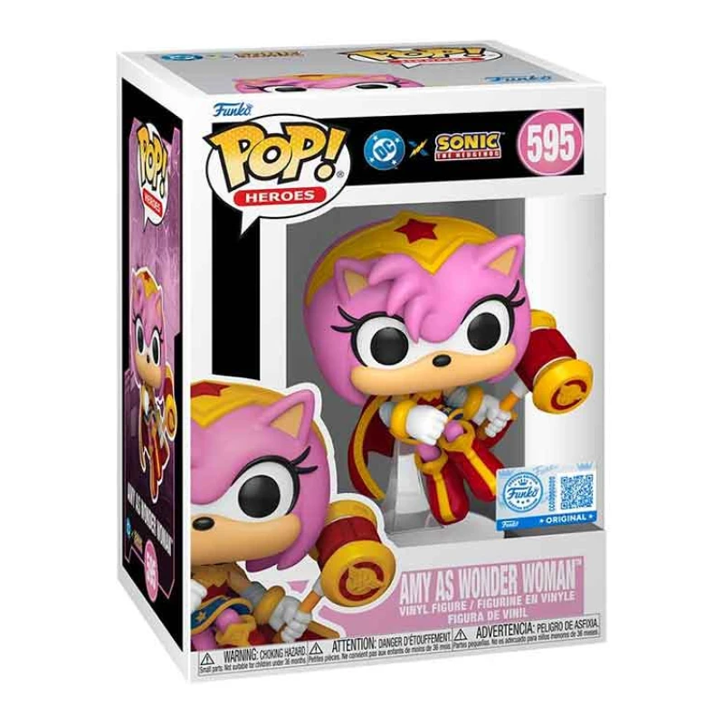 Image of AJ Toys & Books Funko Pop Heroes: JLA & Sonic - Amy Rose/wonder Woman