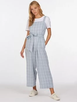 Image of Barbour Barbour Barrier Stripe Jumpsuit - Light Blue Size 12, Women