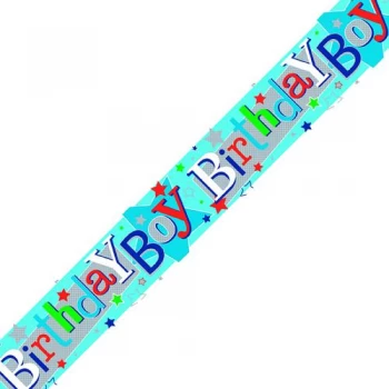 Image of Birthday Boy Banner Blue Pack of 6 6837-HBB-3