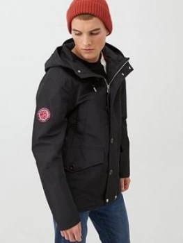 Image of Pretty Green Like Minded Parka Jacket - Black