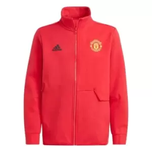 Image of adidas Manchester United Anthem Jacket 2023 2024 Juniors - Red