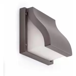 Image of 08-faro - Suma dark gray garden wall light 2 bulbs