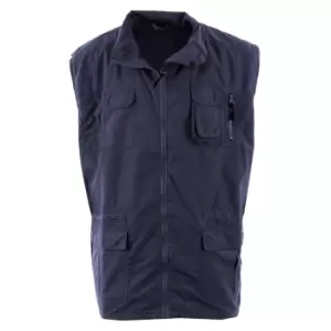 Image of Duke Mens Enzo Kingsize Multi Pocket Hunting Waistcoat (3XL) (Navy)