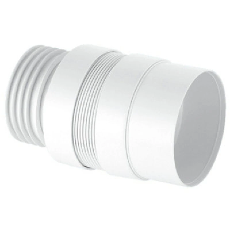Image of Mcalpine Extb-F Bathroom 90mm Inlet Wc Pan Toilet Fitting Flexible Extension Pipe Connector 195mm Extended White Finish Durable
