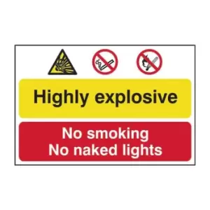 Image of Highly Explosive No Smoking or Naked Lights - PVC (600 x 400mm)